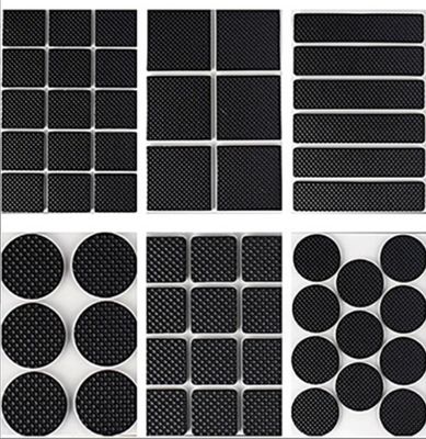 Τυποποιημένο μέγεθος Μαύρο πλέγμα Σιλικόνιο καουτσούκ τύπου γκαζέτας με αυτοκόλλητο πάτωμα ποδιών