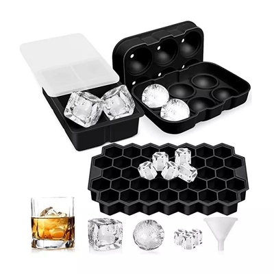 6 τρύπες Στρογγυλό Κύκλο πάγου Κούφος με Honeycomb Square Ice Tray και Diamond Ice Cube Tray