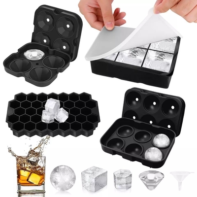 6 τρύπες Στρογγυλό Κύκλο πάγου Κούφος με Honeycomb Square Ice Tray και Diamond Ice Cube Tray