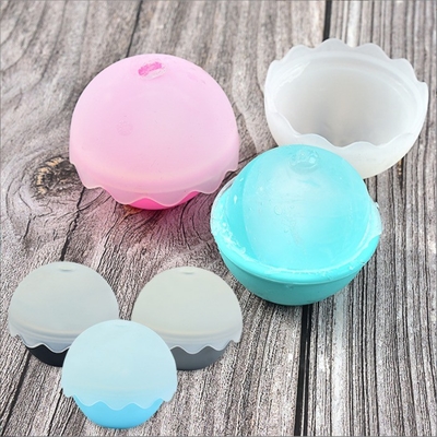 Ευέλικτο Σιλικόνιο Ice Ball Mold 2.4 ίντσες ανθεκτικές σφαίρες ουίσκι για εργαλεία παγωτού