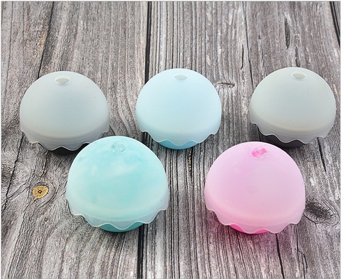 Ευέλικτο Σιλικόνιο Ice Ball Mold 2.4 ίντσες ανθεκτικές σφαίρες ουίσκι για εργαλεία παγωτού