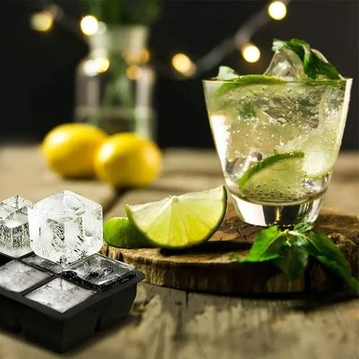 4 6 8 Σωλήνη Σιλικόνιο πάγο Τράβηγμα Μούχλα Μεγάλο τετραγωνικό σχήμα Εύκολη απελευθέρωση πάγο κύβος Τράβηγμα