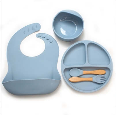 5pcs μαλακό κουτάλι BPA μωρό σούπα σούπα βεράντα σύνολο σκευάσματα σιλικόνη μωρό σύνολο για την αγορά