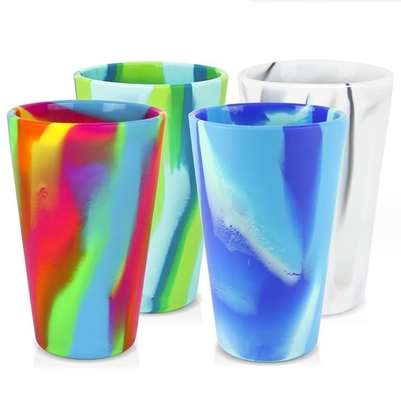 Τροφίμων Σιλικόνη 480 ml Tie Dye Σιλικόνη Tumblers Κύπελλα για πόσιμο νερό και καφέ