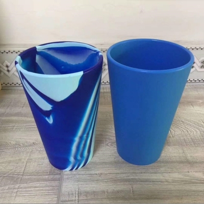 Τροφίμων Σιλικόνη 480 ml Tie Dye Σιλικόνη Tumblers Κύπελλα για πόσιμο νερό και καφέ