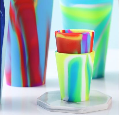 Σπίτι Κουζίνα Βιώσιμα Πολυχρωματικά Ποτήρια Σιλικόνης για Προσαρμοσμένο Ποτήρι Καφέ