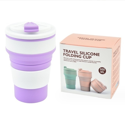 350 ml Volume Food Grade Δυνατό να αναδιπλωθεί Σιλικόνης Αθλητικό μπουκάλι νερού με Custom Logo