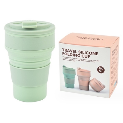 350 ml Volume Food Grade Δυνατό να αναδιπλωθεί Σιλικόνης Αθλητικό μπουκάλι νερού με Custom Logo