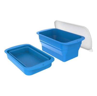Τροφίμων Σιλικόνης Ice Cube Maker αναδιπλώσιμα φορητά καλούπια Δίσκοι για εύκολη απελευθέρωση