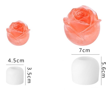 Προηγμένη 3D Rose Flower Ice Mold Maker πλαστικά καλούπια για εργαλεία παγωτού