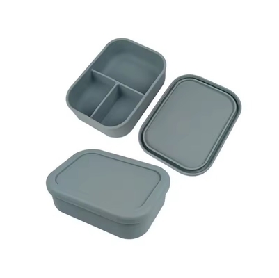 Επαναχρησιμοποιήσιμο BPA FREE Σιλικόνιο Bento κουτί μεσημεριανού γεύματος για παιδιά σχολείων